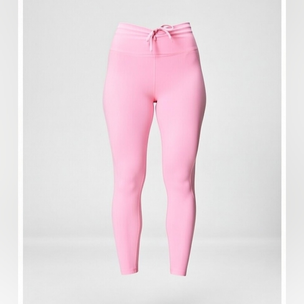 Fabletics PureLuxe HighWaisted 7/8 Leggings Pink Ruched Front Buttery Soft Yoga
